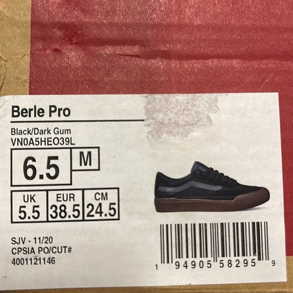 Vans | Shoes | Vans Berle Pro Blackdark Gum Wmns | Poshmark